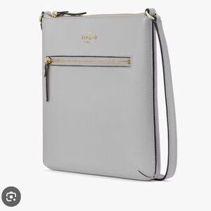 kate spade Gray Crossbody Bag with Gold Hardware